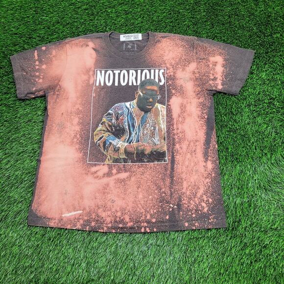 The Notorious B.I.G. Shirt Womens Large 21x25 Gray Bleached - Picture 1 of 11